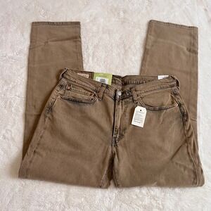 Levi's 514‎ Straight Fit Men's Jeans Mustard Brown Stretch Size 34x32 NWT